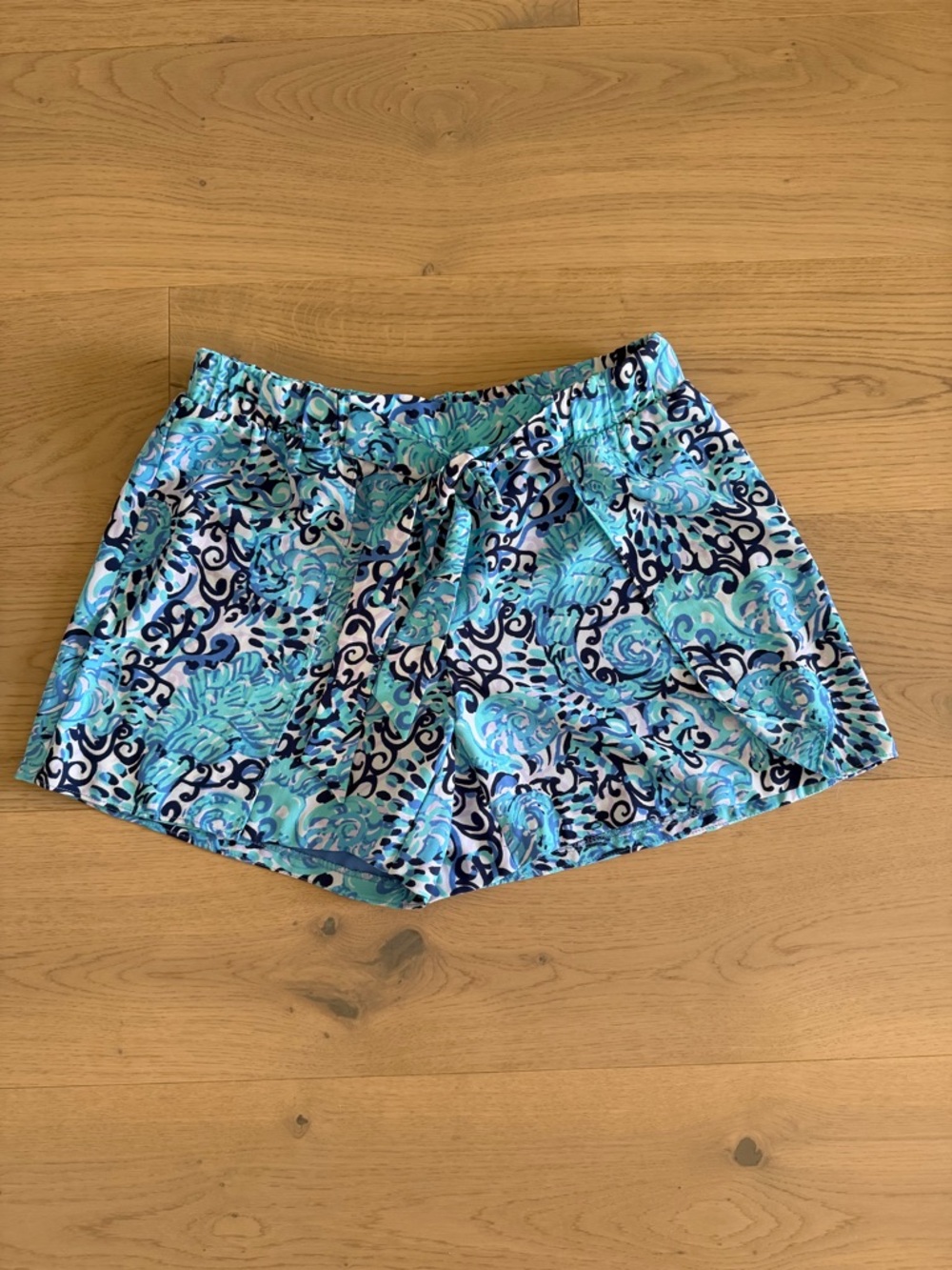 Lilly Pulitzer Blue Turquoise Floral Paisley Shorts